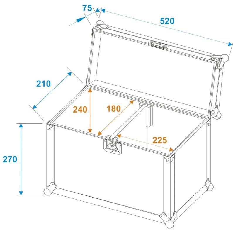Thumbnail - Roadinger Flight 2x LED PFE50 3000K Profile Spot (Universal), Audio Racks + Cases, Braun