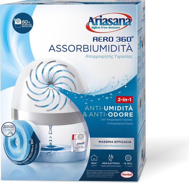 Immagine prodotto Ariasana Aerodinamica Aero 360 ˚ Pure, sistema di idratazione, Kit + Tab 360 ˚ con circolazione dell'aria
