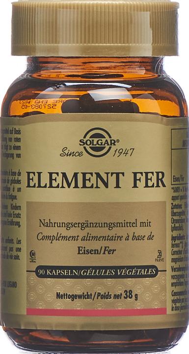 Produktbild Solgar Element Fer (neu) Kaps (90 Stück, Kapseln, 185 g)