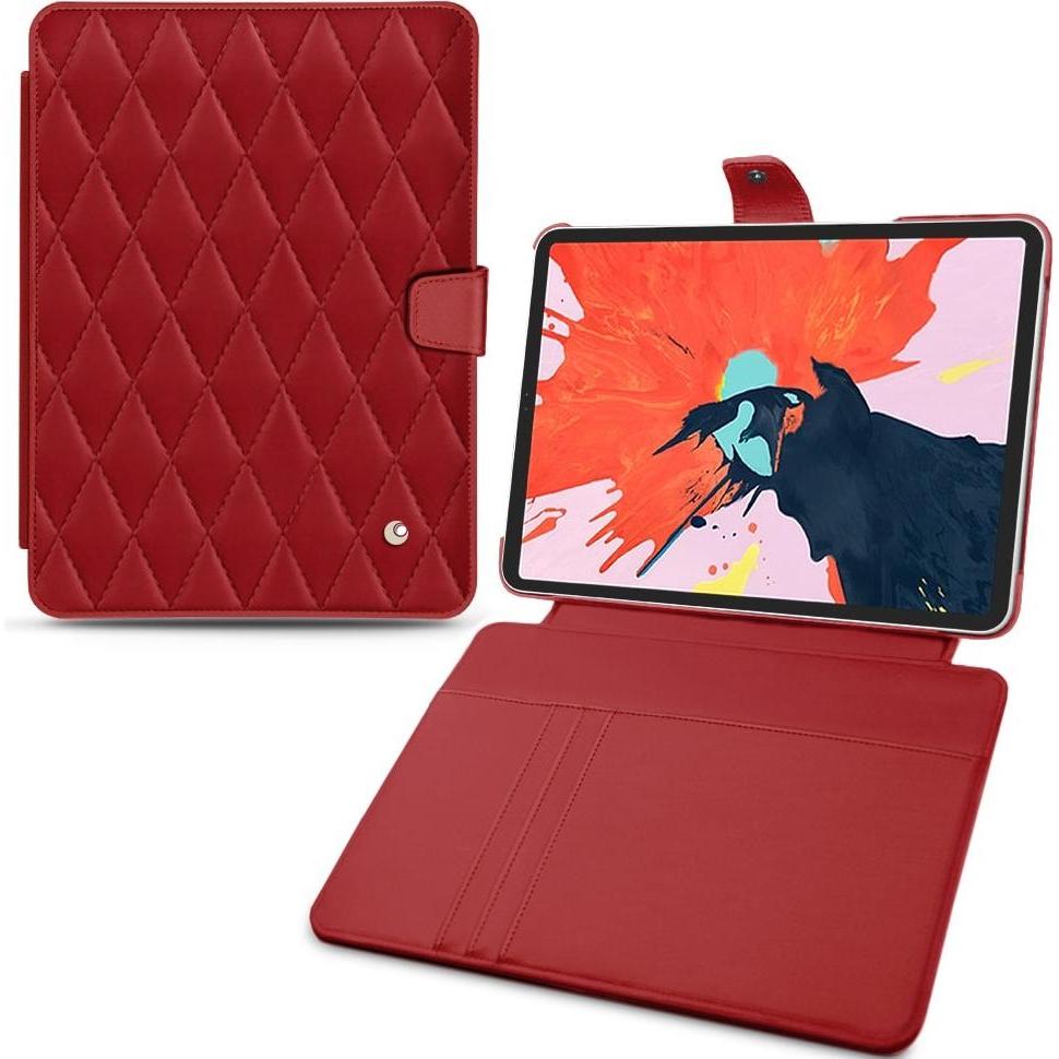 Noreve Lederschutzhülle Wallet (iPad Pro 11 2018 (1. Gen)), Tablet Hülle, Rot