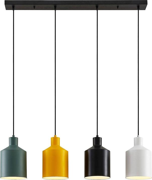 Actual product image Lindby Tirane pendant light Black/White/Green/Yellow (E27)