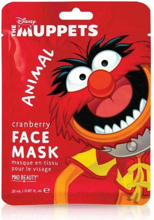 Produktbild Mad Beauty Disney Muppet Animal Face Mask Moisturizing and Refreshing Sheet Mask with Cranberry Extract 30g (25 ml)