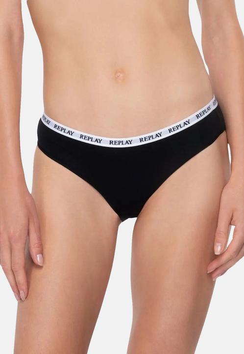 Produktbild Replay Unterhose Damen-Slip mit Logo-Bund 2er Pack (L, 2er Pack)