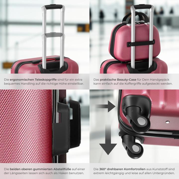 Produktbild tectake Hartschalenkoffer (90 l, Handgepäck (bis 50l), M (50 - 90l), L (90 - 115l))