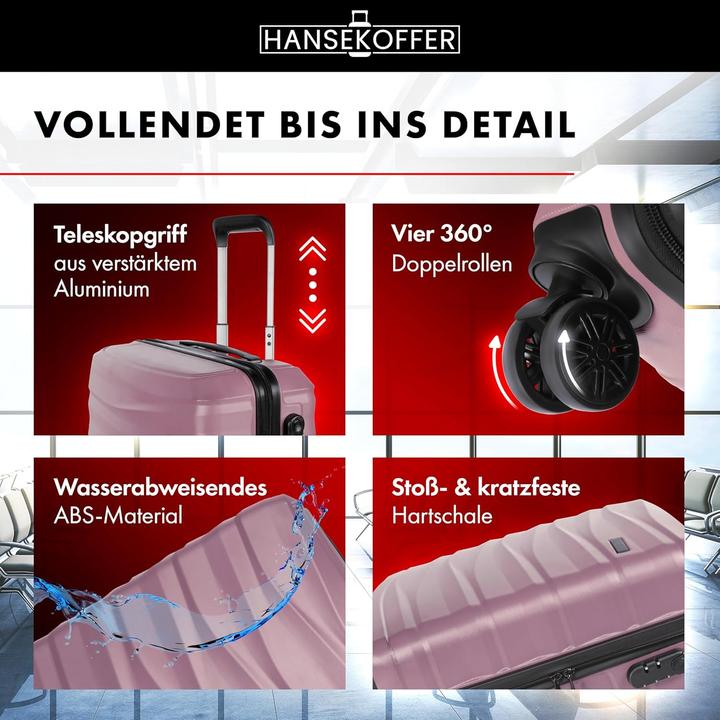 Actual product image Hansekoffer Hartschalenkoffer mit Rollen und Zahlenschloss (70 l)