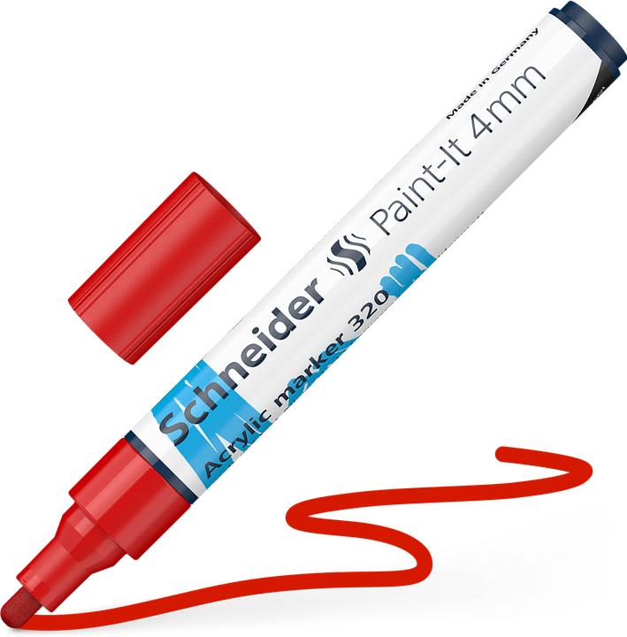 Produktbild Schneider Acrylmarker Paint-It 320 4mm rot (Rot, 4 mm, 1 x)