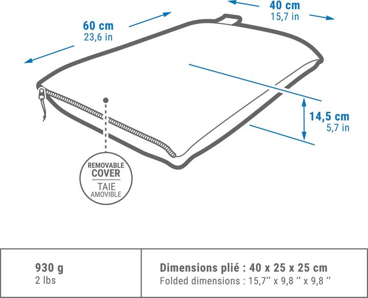 Immagine prodotto Quechua Campeggio XL (Cuscino per testa e collo)