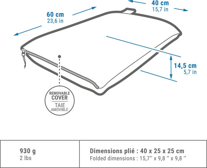 Image du produit Quechua Oreiller Camping - XL Ultim Comfort (Coussins de voyage)