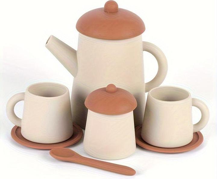 Activity Board BPA free silicone kitchen toy set, non-toxic teacup, baby kids kitchen toys