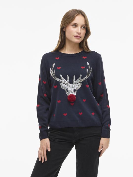 Actual product image Vila VIMISTEL Gestrickter Weihnachtspullover (L)