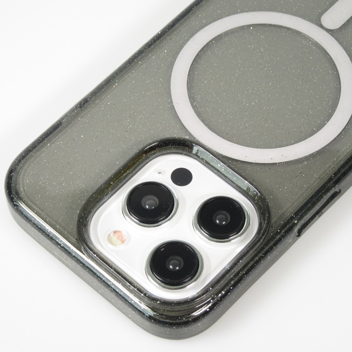 Actual product image PhoneLook Coque Silicone rigid avec dos paillettes et MagSafe (Apple iPhone 15 Pro Max)