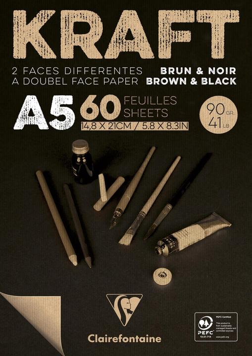 Actual product image Clairefontaine Block kraft paper A5 (90 g/m², 1 x)