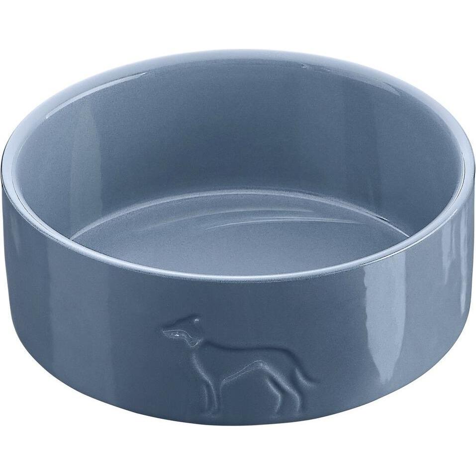 Hunter Futternapf für Hunde OSBY GLAZED Blau aus Keramik 1,9 L (190 cl), Ciotola mangime + Dosatore