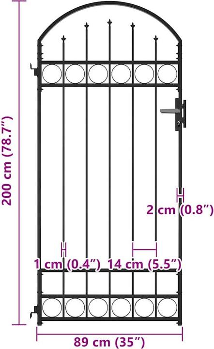 Produktbild vidaXL Zauntor