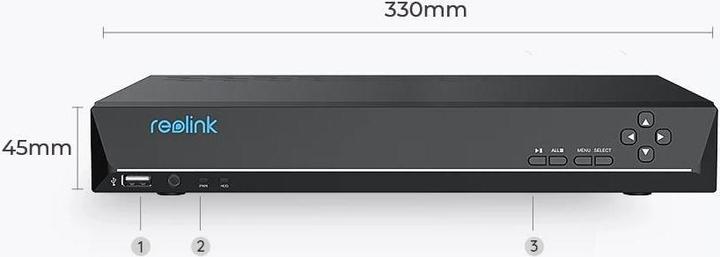 Actual product image Reolink NVS16-12MD8 8K system with 8 cameras (4512 x 2512 Pixels)