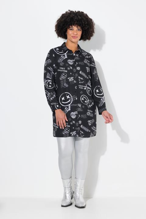 Immagine prodotto Angel of Style Hemdbluse, Straight Fit, Scribblemuster mit Smileys (44)