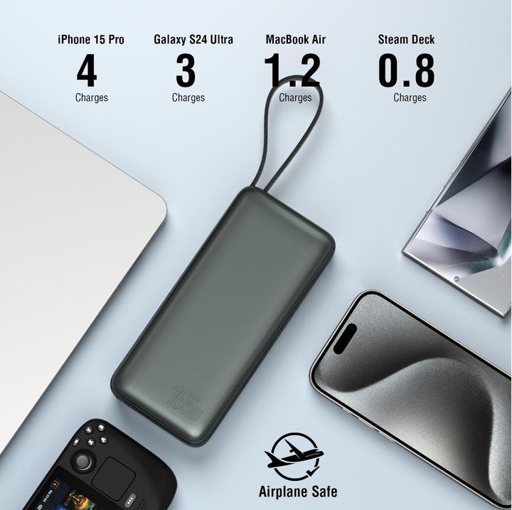 Produktbild 4smarts Powerbank USB-C Kabel 20000mAh (20000 mAh, 165 W, 74 Wh)