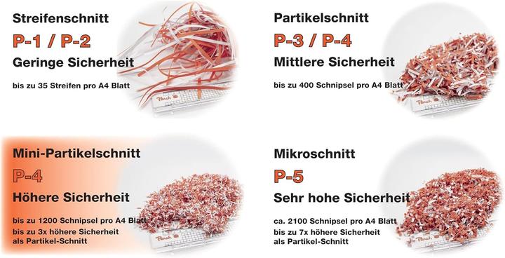 Image du produit Peach skartovač Cross Cut Shredder PS500-40, křížový řez, P-4, 21 l (Coupe de particules)