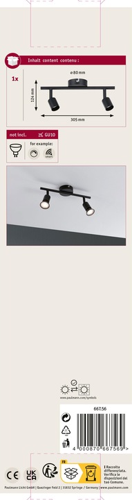 Image du produit Paulmann Coup de projecteur sur la Caroline (GU10)