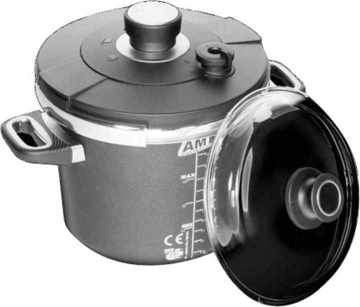 Actual product image AMT SET Pressure cooker Induk. ø24 cm/lid/glass lid (24 cm, Pan set + pot set)