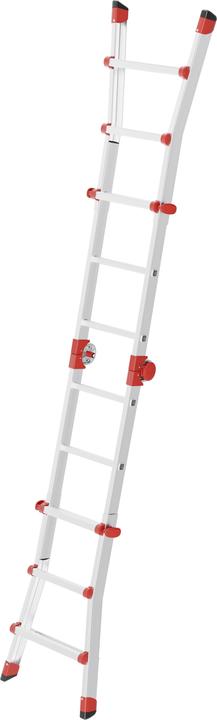 Actual product image Hailo M80, aluminium multifunctional ladder, 4x3 rungs (Multi-purpose ladder, 88 cm)