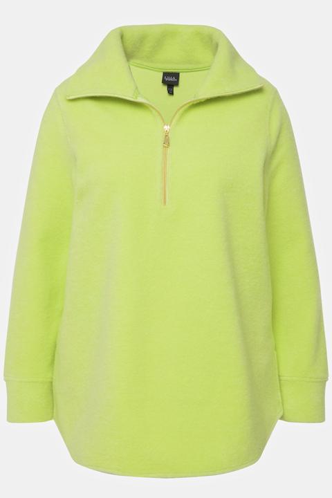 Produktbild Ulla Popken Fleeceshirt, A-Linie, Stehkragen, Zipper, Langarm (54, 56)