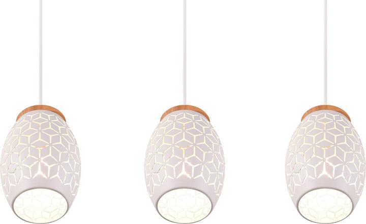 Actual product image Reality Bidar pendant light E27 triple ⌀15cm white matt height-adjustable (E27)