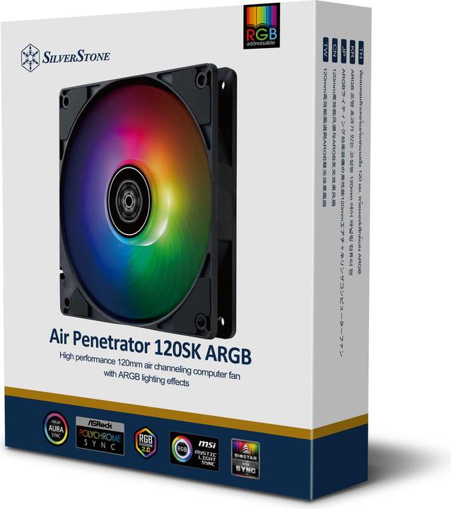Productafbeelding Silverstone SilvStone SST-AP120SKB-ARGB SST-AP120SKB-ARGB (120 mm, 1x)