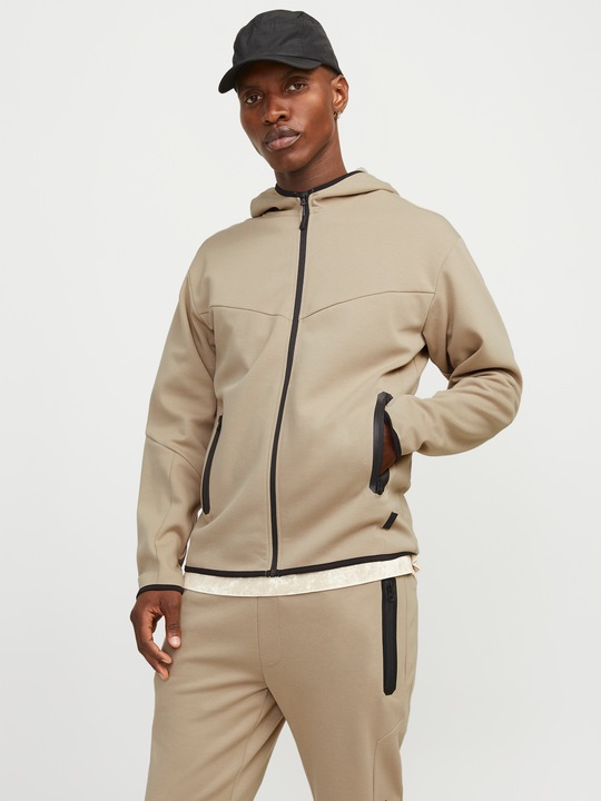 Actual product image Jack & Jones Single-coloured hooded sweatshirt Hooded sweatshirt with zip (XL)