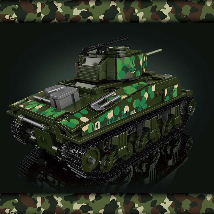 Actual product image Mould King 20024 - M4 Sherman tank