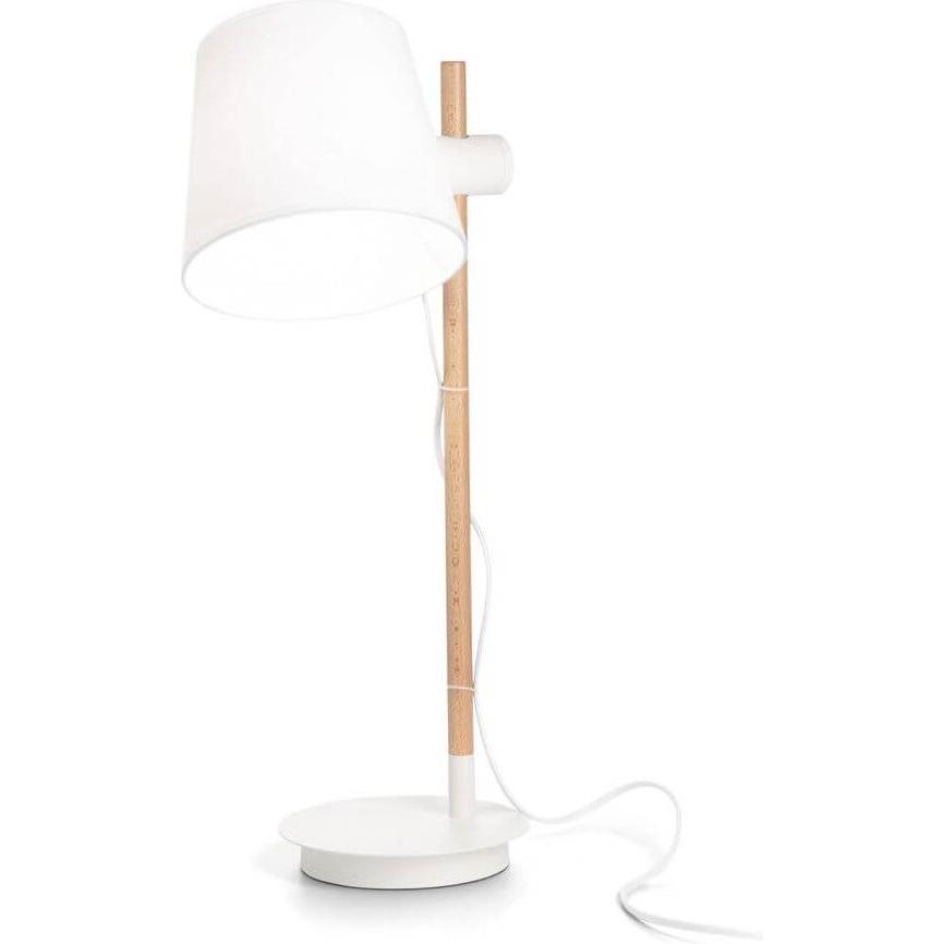 Ideal lux, Tischlampe, AXEL Tischleuchte E27 ⌀200mm Weiss 282091 (E27)