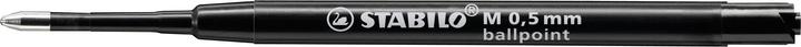 Actual product image STABILO Biros - Large capacity refill - Ballpoint Refill - Pack of 10 - black (10 Piece, Black, 0.50 mm)