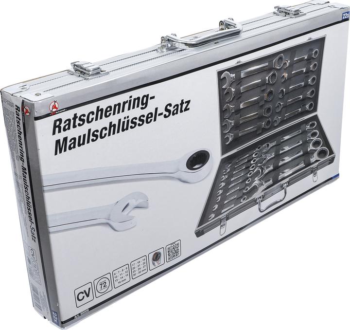 Produktbild BGS Ratschenring-Maulschlüssel-Satz (32 mm, 19 mm, 6 mm, 12 mm, 24 mm, 14 mm, 22 mm, 16 mm, 23 mm, 10 mm, 21 mm, 18 mm, 27 mm, 7 mm, 17 mm, 11 mm, 15 mm, 30 mm, 8 mm, 9 mm, 13 mm, 20 mm)