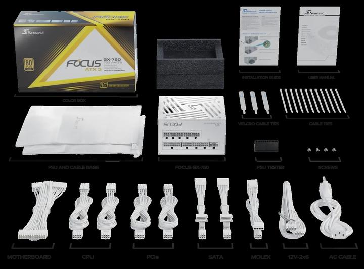Produktbild Seasonic Focus GX-750 V4 750W ATX3.0 white (750 W)
