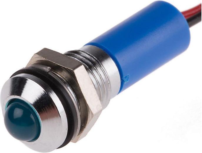 Produktbild RS PRO 8mm vorsteh verchro LED Drähte bla 12VDC