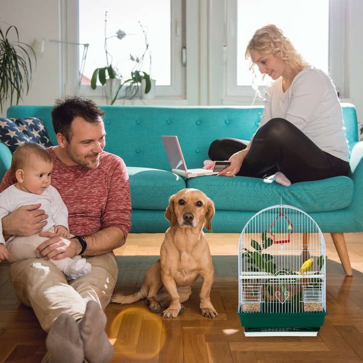 Actual product image Relaxdays Small Bird Cage with Accessories