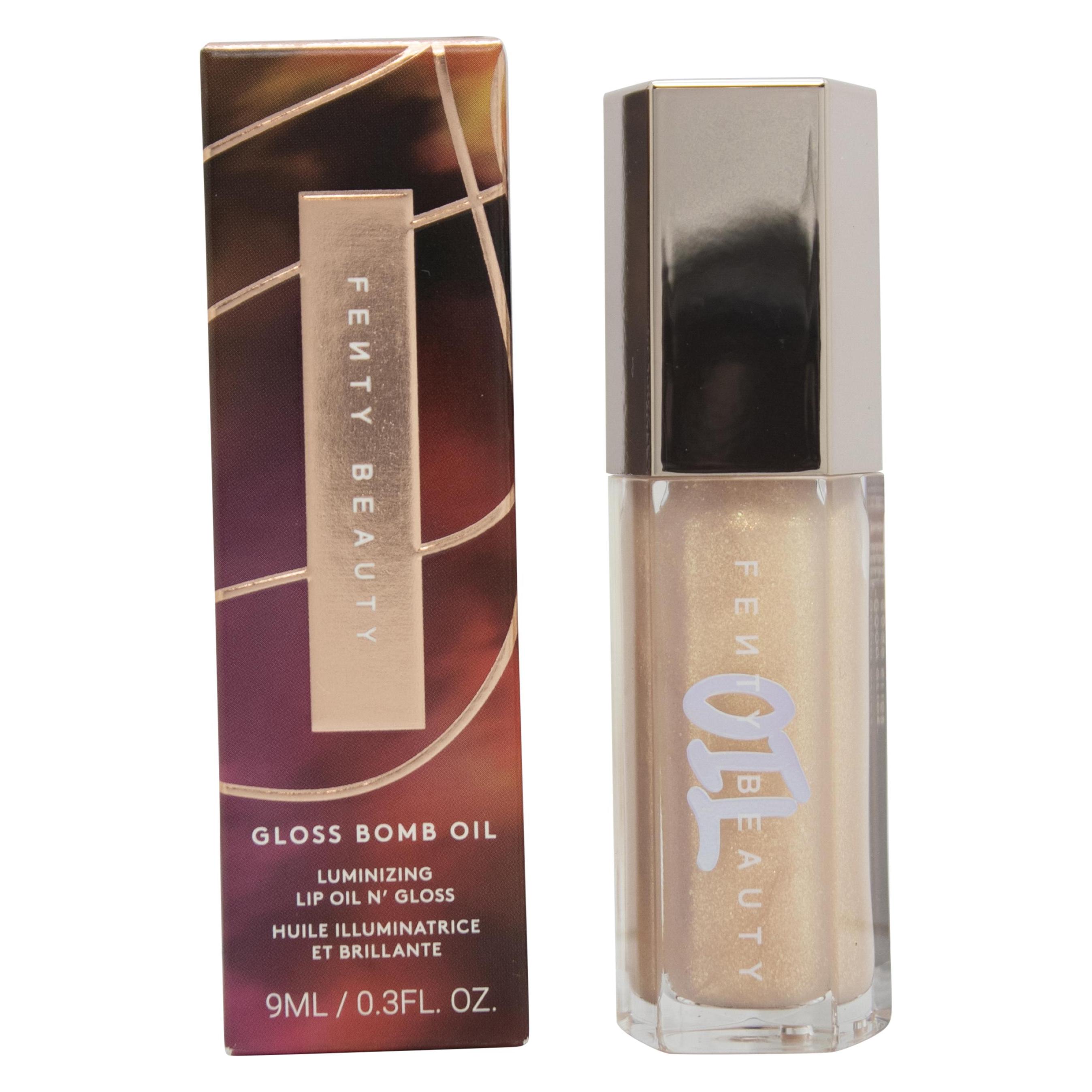 Fenty Beauty, Lippenstift + Lipgloss, Glänzendes Lippenöl (Notenbeige)