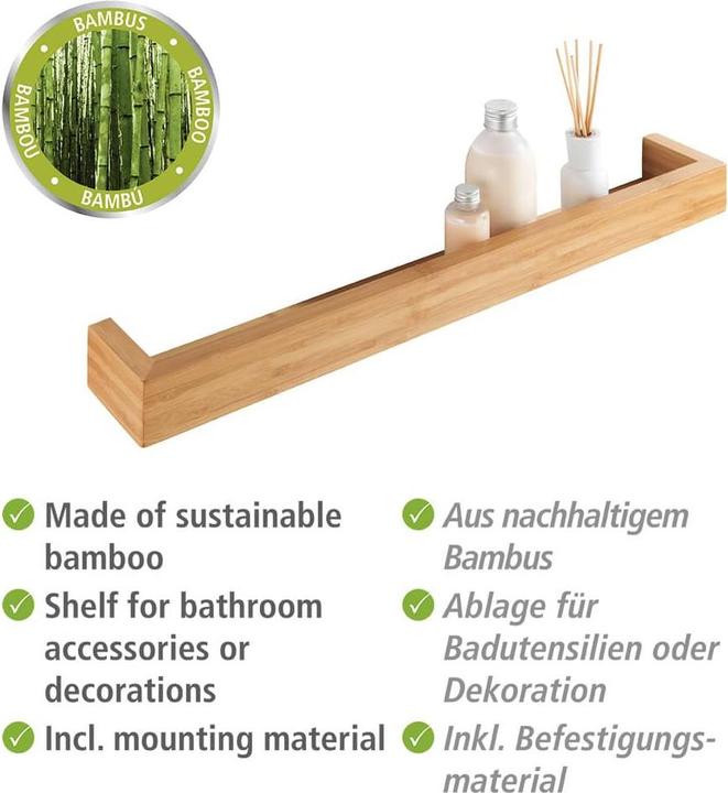 Productafbeelding Wenko Wandplank Bambusa 60 cm