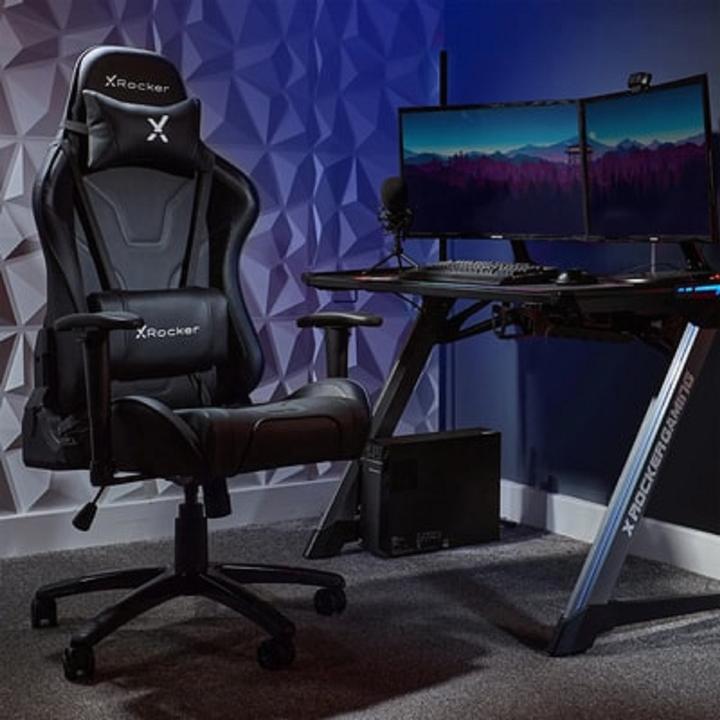 Actual product image X Rocker Chaise de jeu eSport Agility Sport avec ajustement ergonomique Noire Carbone