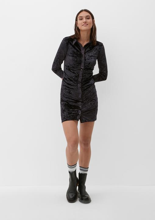 Produktbild s.Oliver Kleid Samtkleid mit Raffdetail (XL)