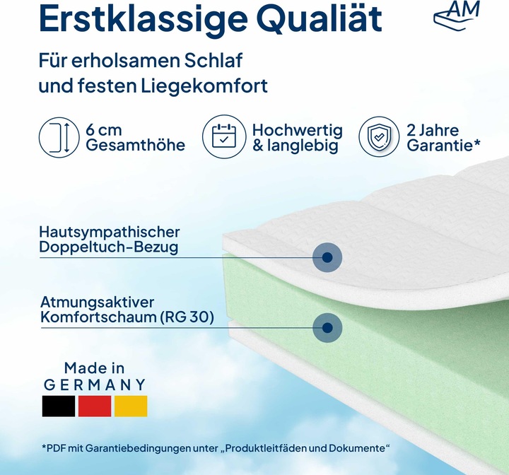 Actual product image AM Qualitätsmatratzen Basic comfort foam (140 x 190 cm)