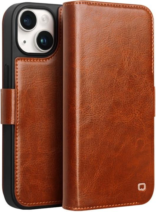 Immagine prodotto QiAlino Fourre Flip in pelle véritable con chiusura magnetica trasparente (Apple iPhone 14)