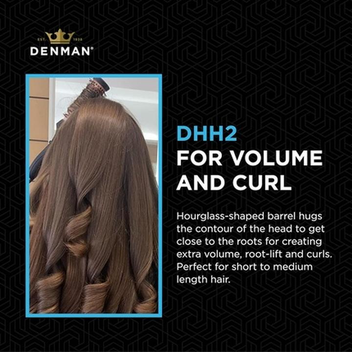 Actual product image Denman Thermo Ceramic Hourglass Hot Curl Brush for Blow-Drying, Straightening, Defined Curls, Volume & Root