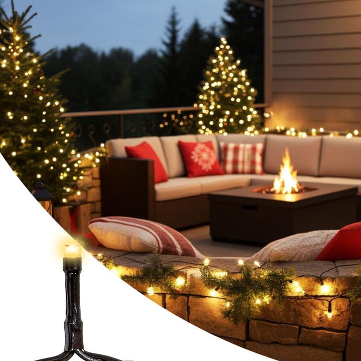 Actual product image Homestyle LED fairy lights with 8 light modes and timer, 6.5 m, battery-operated, IP44, warm white (6.50 m)