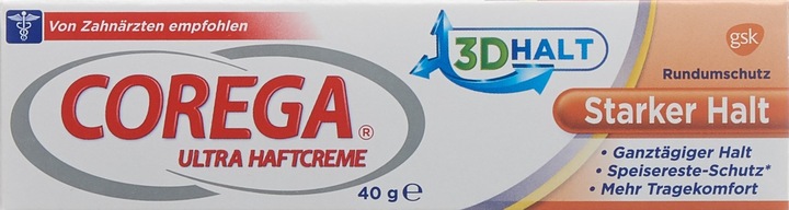 Actual product image Corega Adhesive cream strong hold (40 ml, Mouthwash)