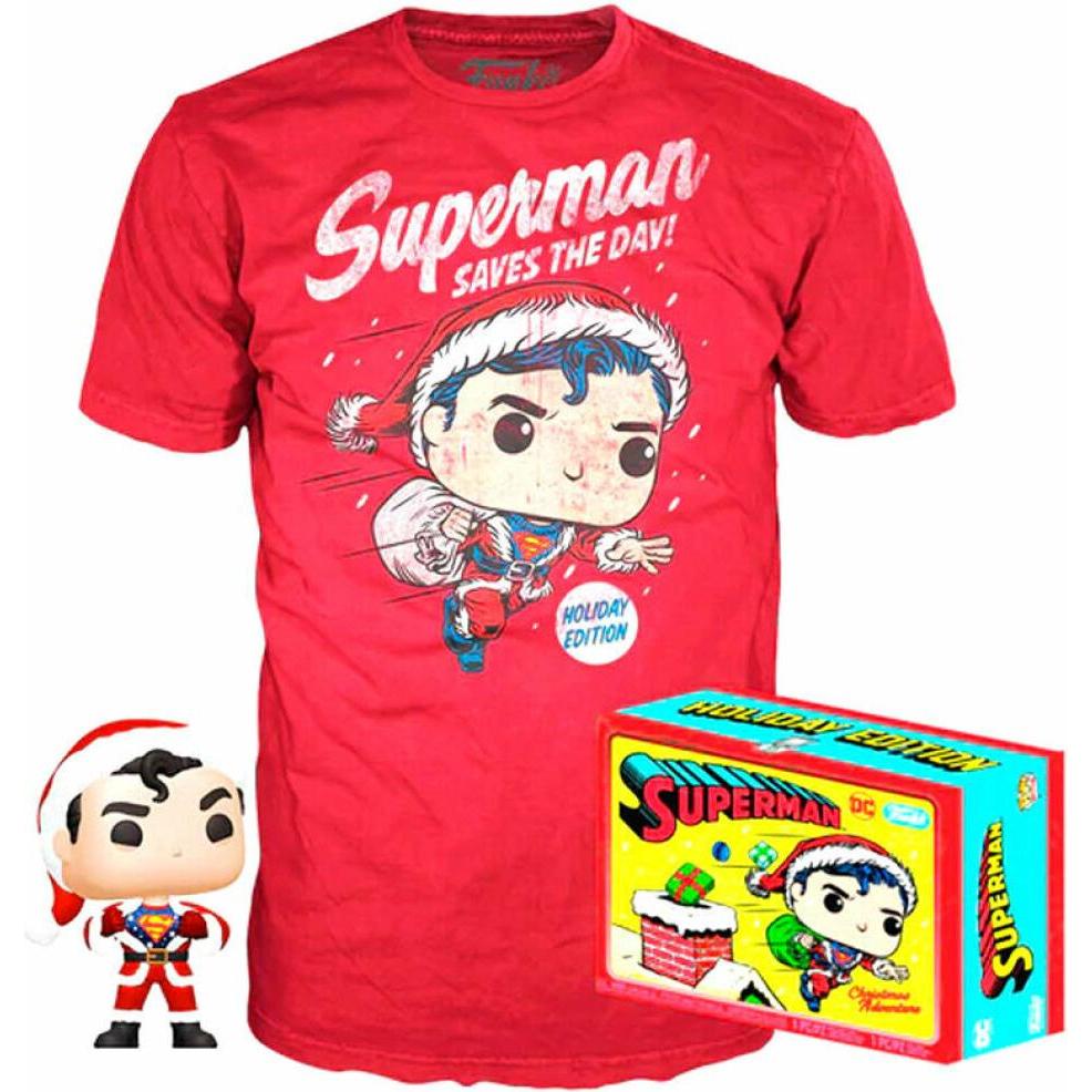 Funko Set figure POP & Tee Back DC Comics Superman Exclusive Flocked