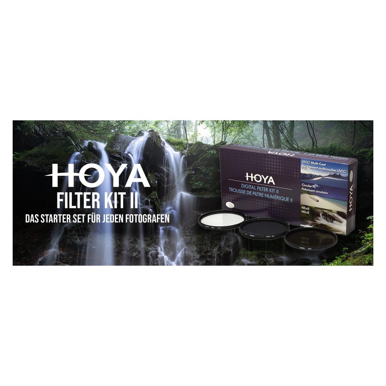 HOYA Kit Filtri Digitali 52 Mm Serie II - Include UV, Polarizzatore Circolare, ND8 E Custodia - 4