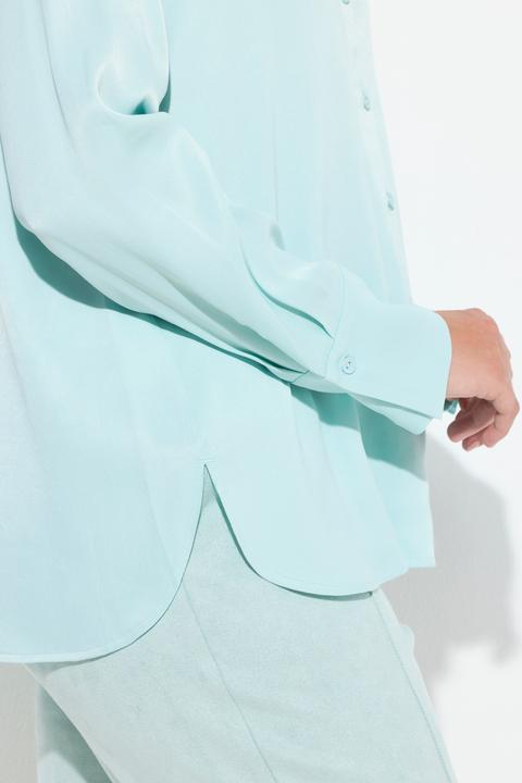 Immagine prodotto Ulla Popken Camicia in raso con collo da camicia e maniche lunghe (50, 52)