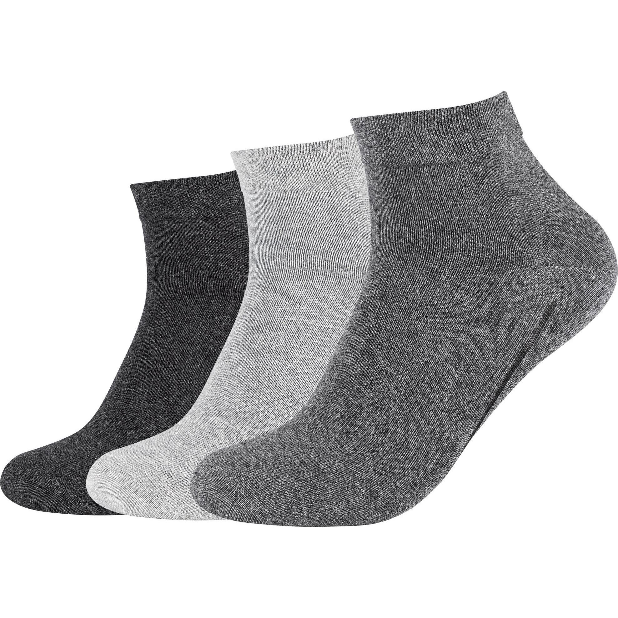 Camano, Herren, Socken, Unisex ca-soft Quarter 3p, Grau, (3er Pack, 35 - 38)
