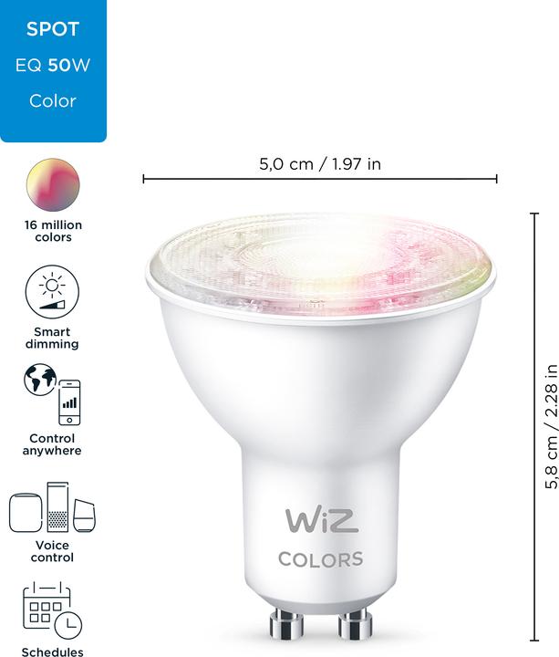 Produktbild WiZ Leuchtmittel (GU10, 345 lm, 1x)